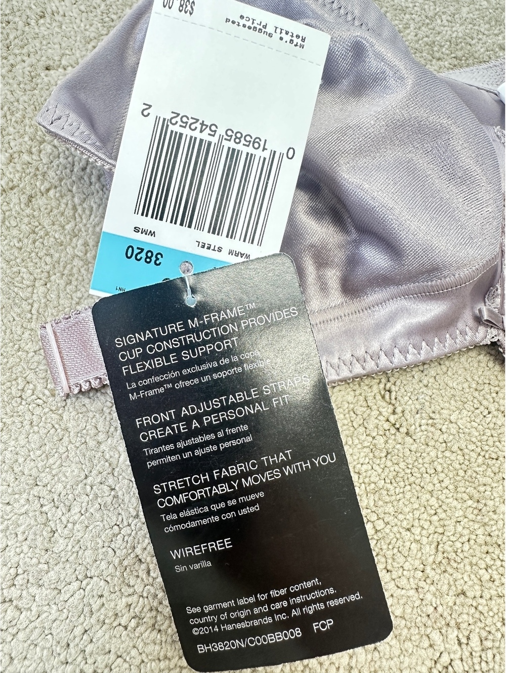 Four New Bali Bras 38C Wire Free Adjustable Strap Hook & Eye Back Cool Comfort - Picture 12 of 15